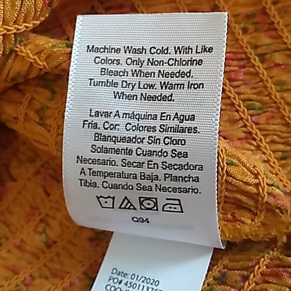 Sophia Vergara jeans Ruffles Elastic Smock crop top Size Medium - Picture 9 of 11